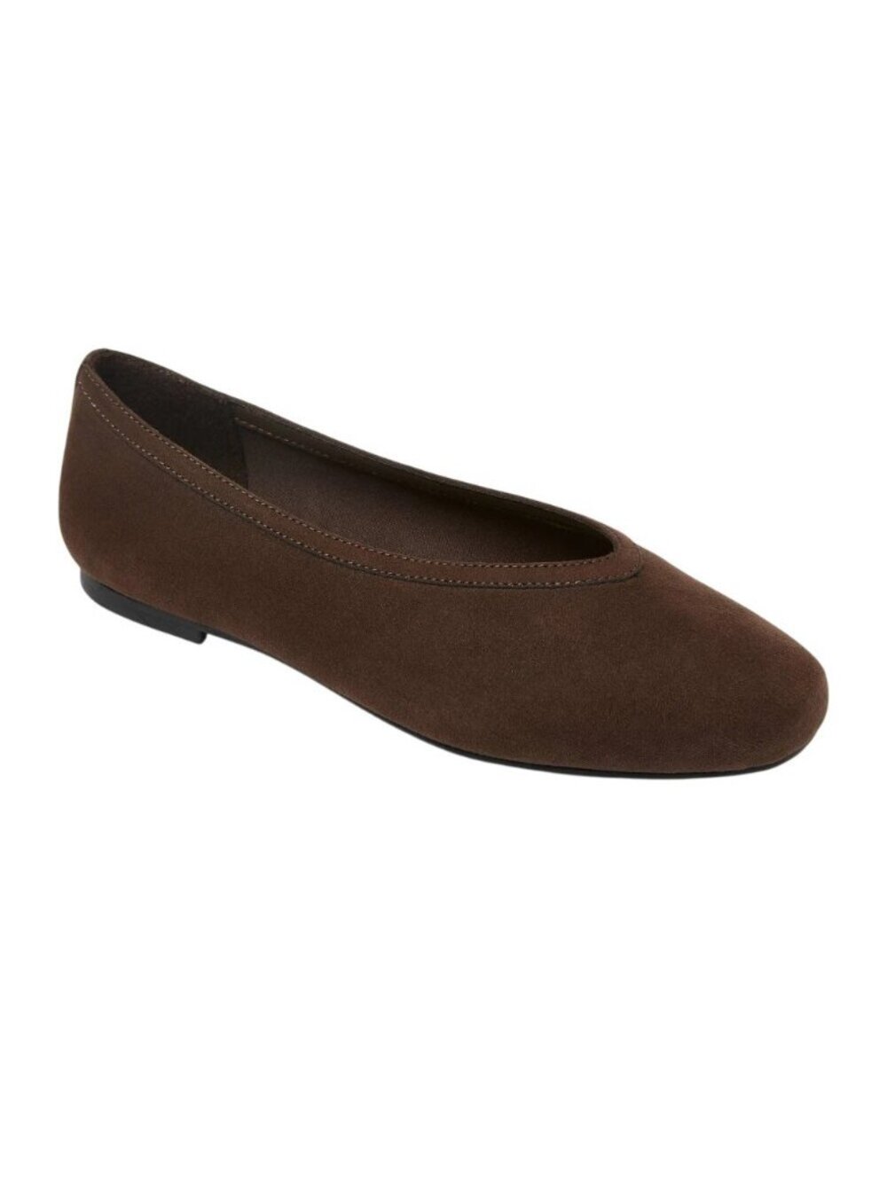 NWT A New Day Womens Sammie Ballet Flats Faux Suede 94462430 Brown 7M